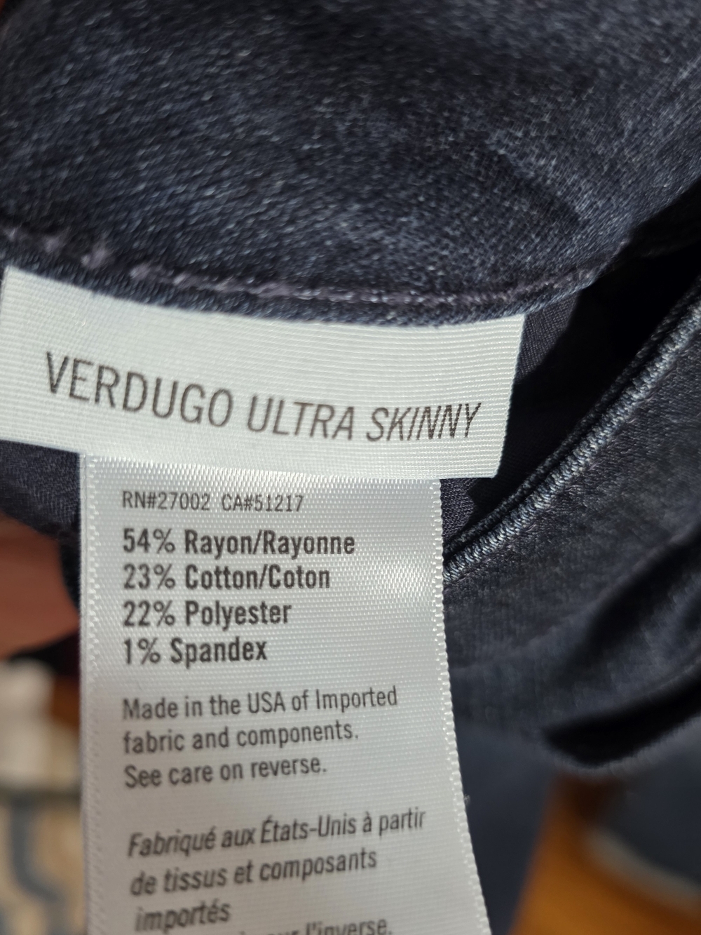 Paige Verdugo High-Rise Dark Blue Skinny Jeans Sz 27 - Picture 4 of 8